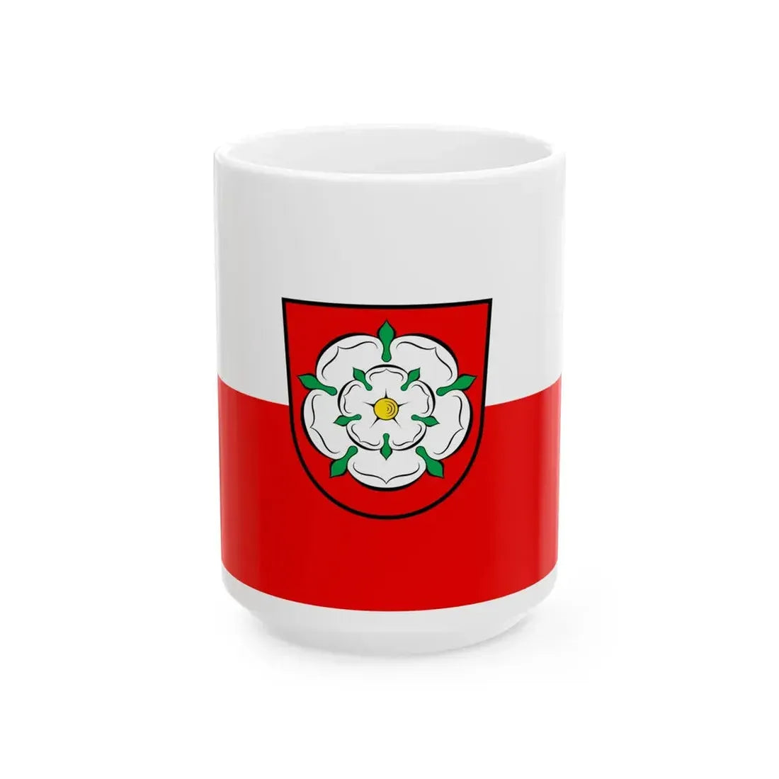 Flag of Rosenheim 2 Germany - White Coffee Mug 15oz - Go Mug Yourself