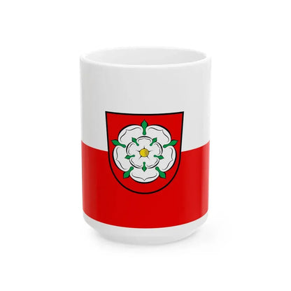 Flag of Rosenheim 2 Germany - White Coffee Mug 15oz - Go Mug Yourself