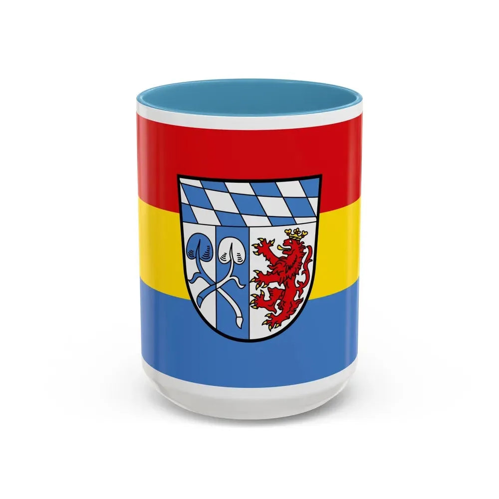 Flag of Rosenheim Germany - Accent Coffee Mug 15oz Light Blue - Go Mug Yourself