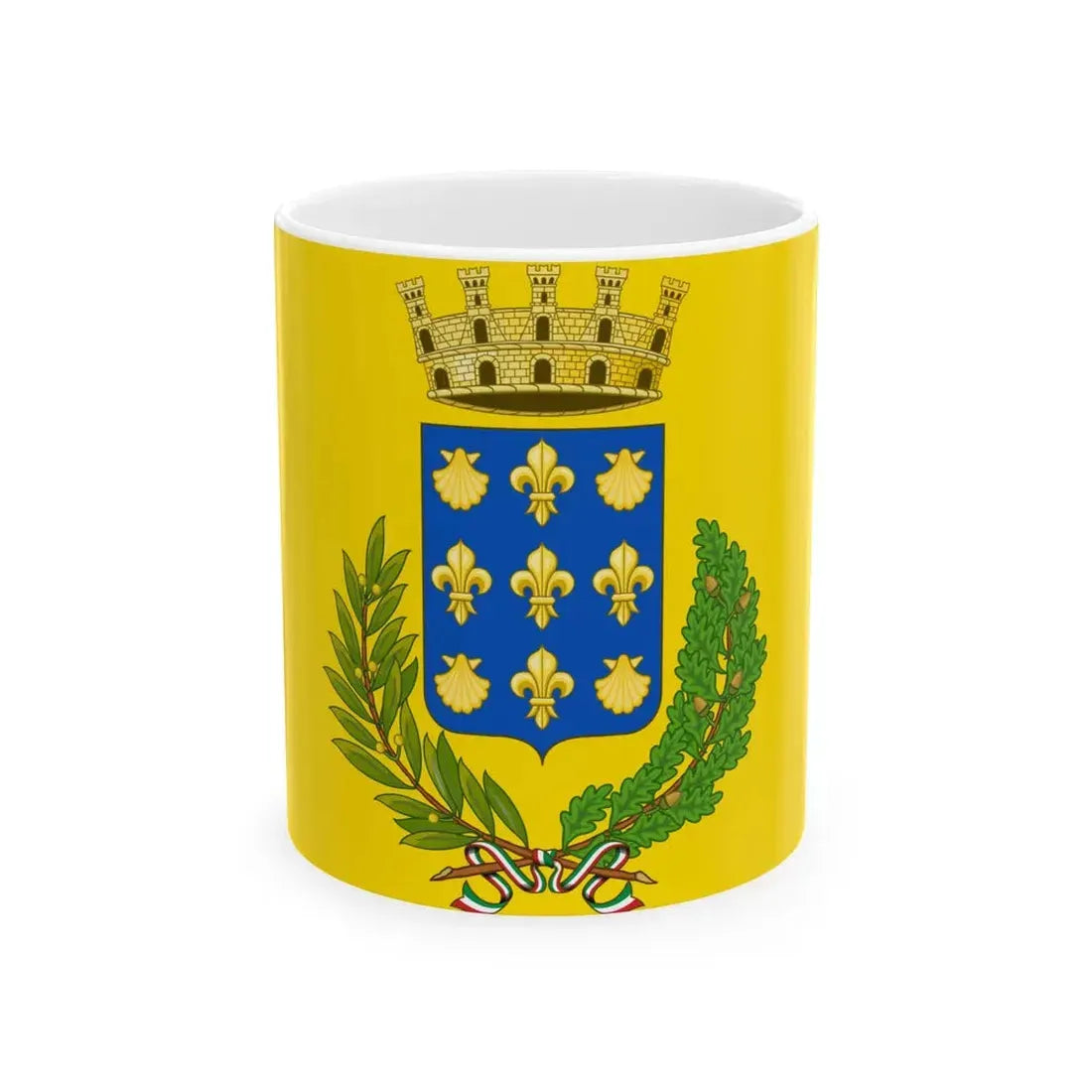 Flag of Rossano (Italy) White Coffee Mug 11oz - Go Mug Yourself