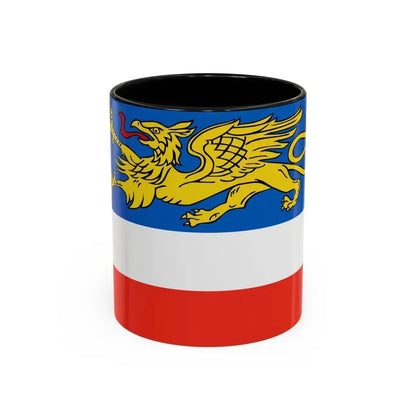 Flag of Rostock 2 Germany - Accent Coffee Mug 11oz Black - Go Mug Yourself
