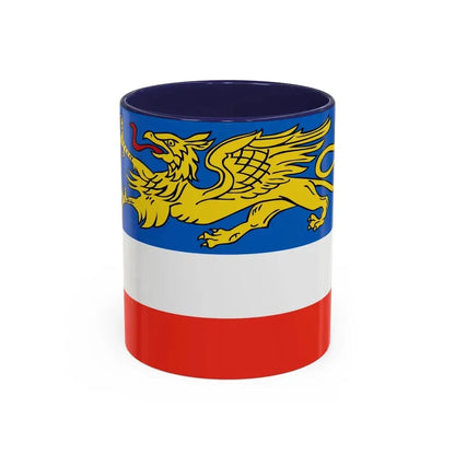 Flag of Rostock 2 Germany - Accent Coffee Mug 11oz Navy - Go Mug Yourself