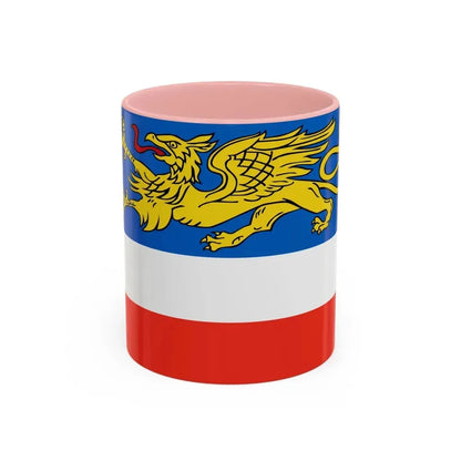 Flag of Rostock 2 Germany - Accent Coffee Mug 11oz Pink - Go Mug Yourself