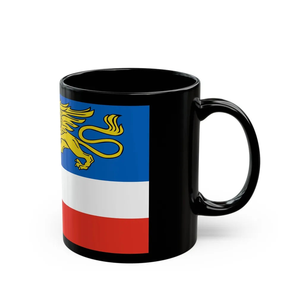 Flag of Rostock 2 Germany - Black Coffee Mug-Go Mug Yourself