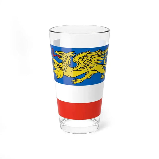 Flag of Rostock 2 Germany - Pint Glass 16oz 16oz - Go Mug Yourself