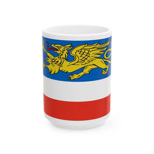 Flag of Rostock 2 Germany - White Coffee Mug 15oz - Go Mug Yourself