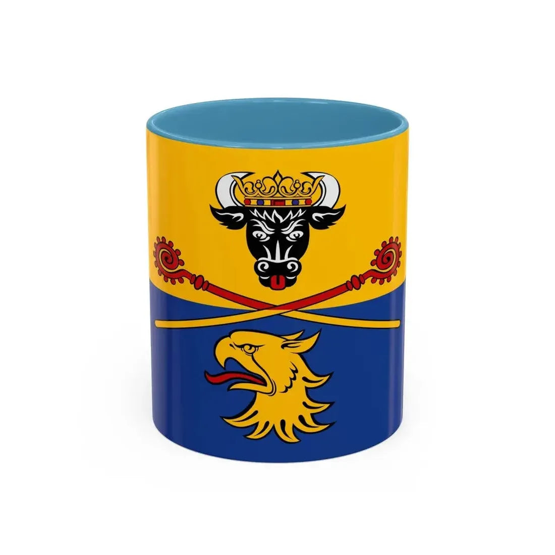 Flag of Rostock Germany - Accent Coffee Mug 11oz Light Blue - Go Mug Yourself