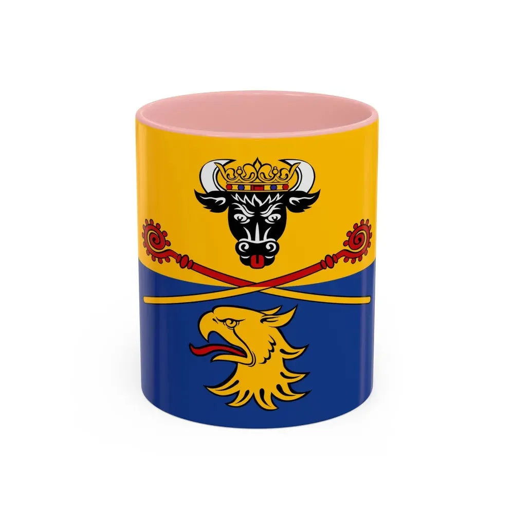 Flag of Rostock Germany - Accent Coffee Mug 11oz Pink - Go Mug Yourself