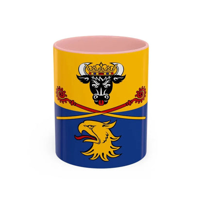 Flag of Rostock Germany - Accent Coffee Mug 11oz Pink - Go Mug Yourself