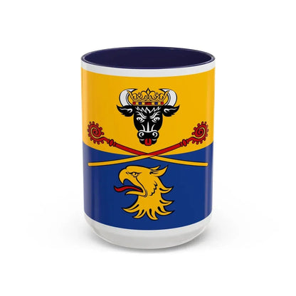 Flag of Rostock Germany - Accent Coffee Mug 15oz Navy - Go Mug Yourself