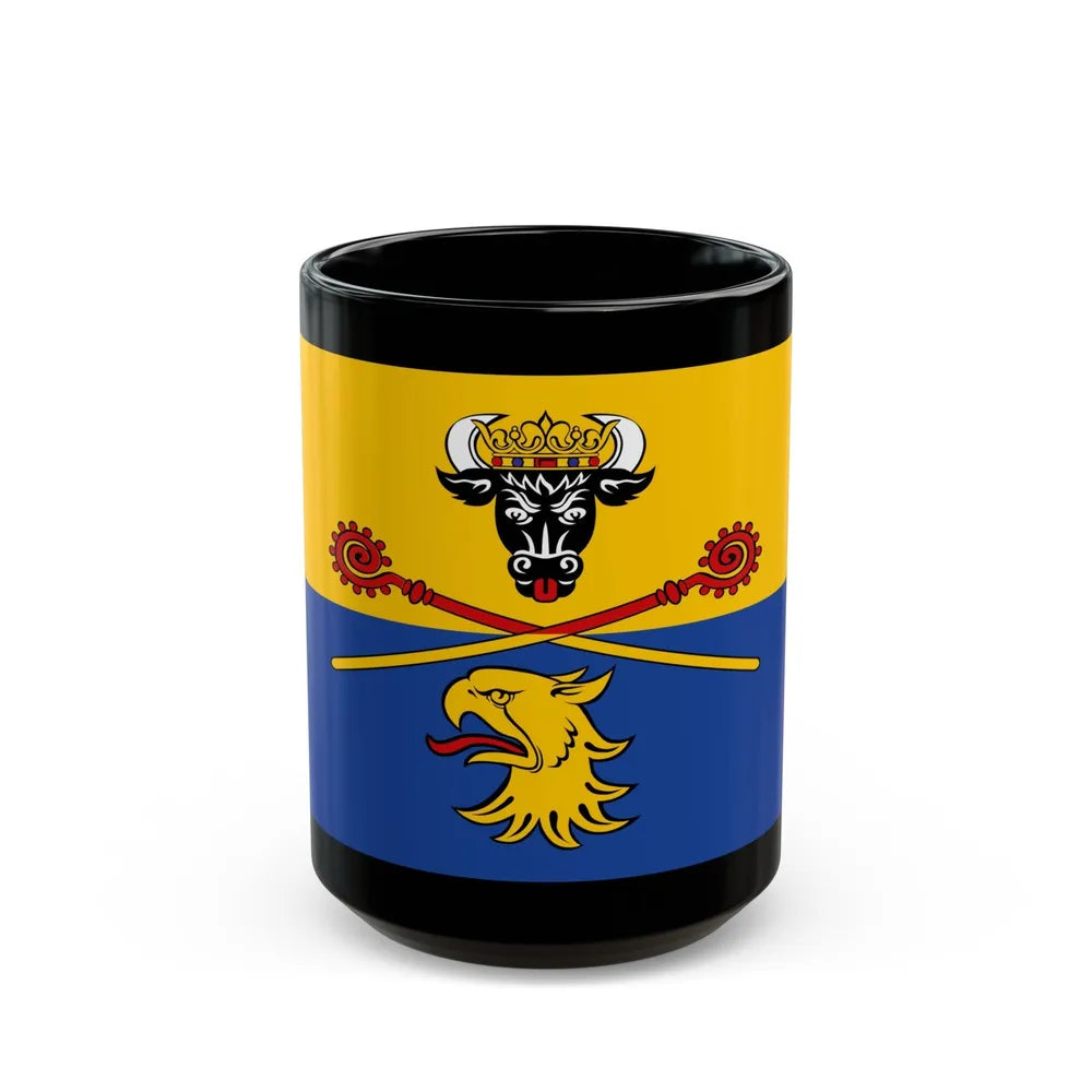 Flag of Rostock Germany - Black Coffee Mug-15oz-Go Mug Yourself