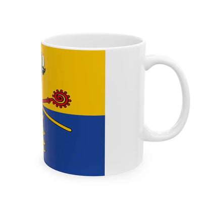 Flag of Rostock Germany - White Coffee Mug-Go Mug Yourself