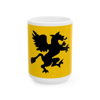 Flag of Rostock reported 19th century (Germany) White Coffee Mug 15oz - Go Mug Yourself