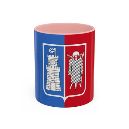 Flag of Rostov na Donu Russia - Accent Coffee Mug 11oz Pink - Go Mug Yourself