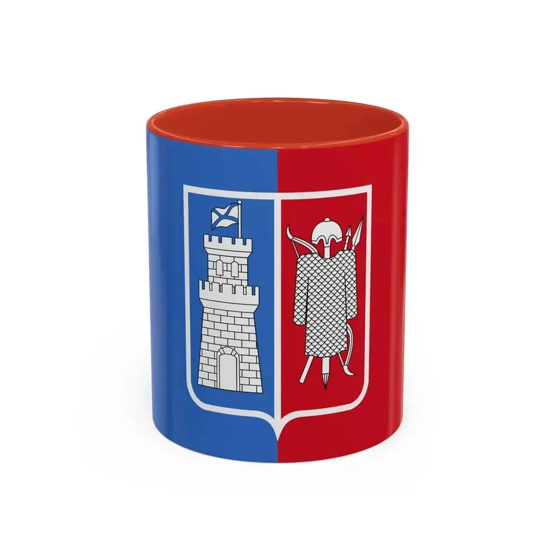 Flag of Rostov na Donu Russia - Accent Coffee Mug 11oz Red - Go Mug Yourself