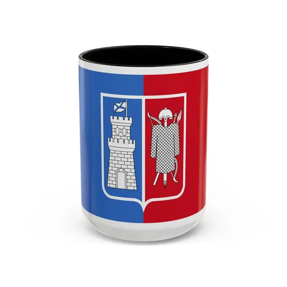 Flag of Rostov na Donu Russia - Accent Coffee Mug 15oz Black - Go Mug Yourself