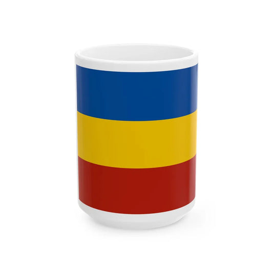 Flag of Rostov Oblast Russia - White Coffee Mug-15oz-Go Mug Yourself