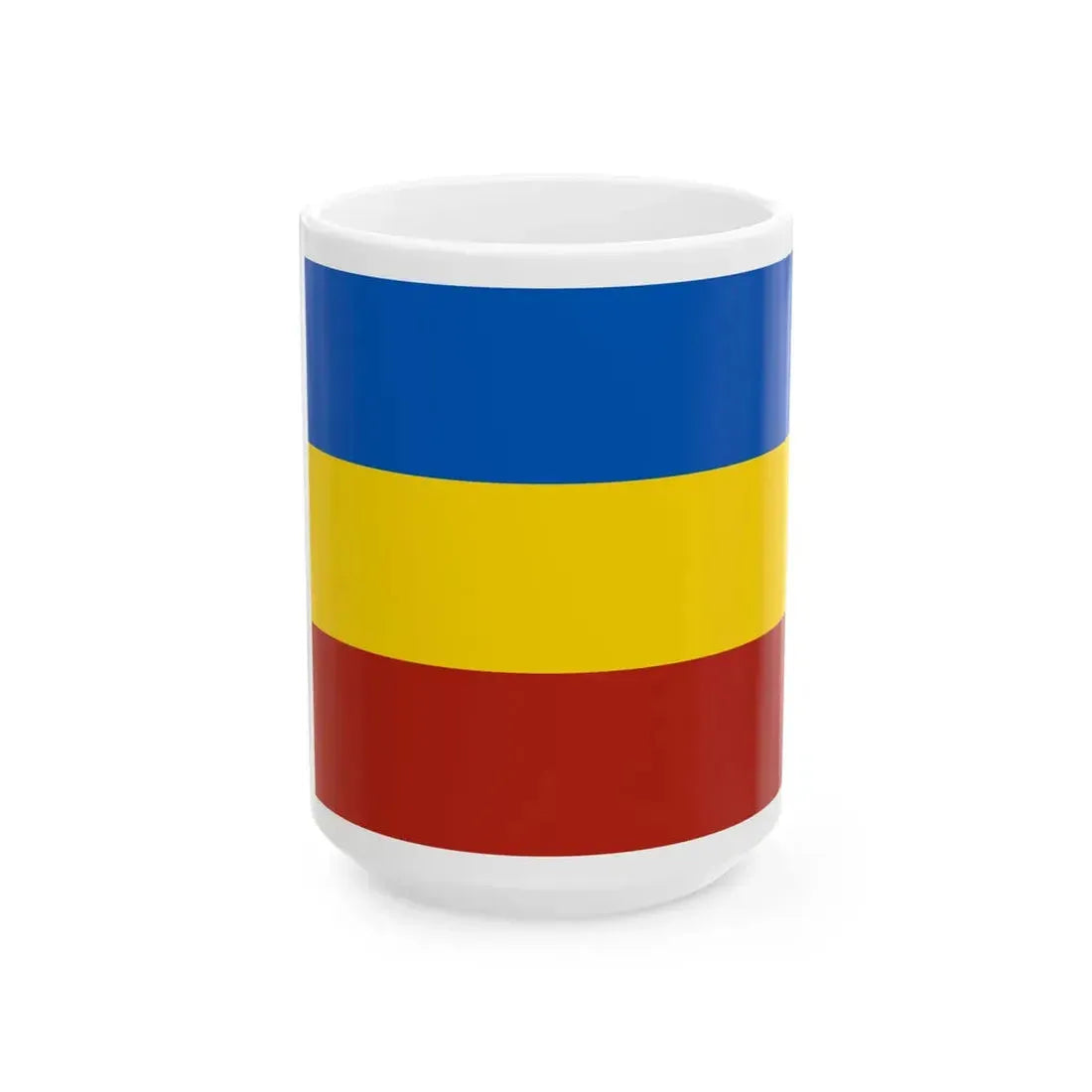 Flag of Rostov Oblast (Russia) White Coffee Mug 15oz - Go Mug Yourself