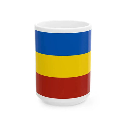 Flag of Rostov Oblast (Russia) White Coffee Mug 15oz - Go Mug Yourself