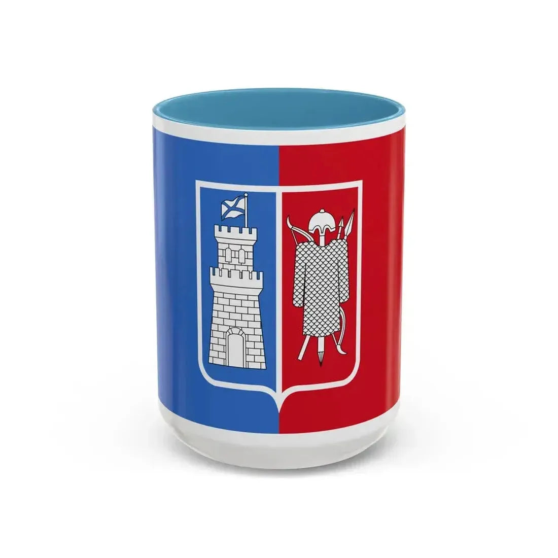 Flag of Rostov on Don Russia - Accent Coffee Mug 15oz Light Blue - Go Mug Yourself
