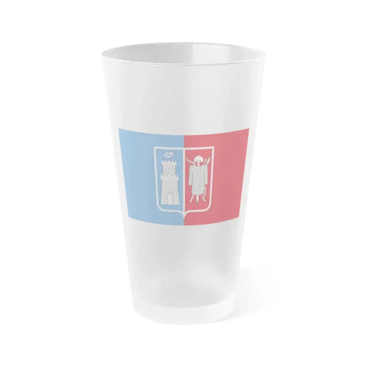 Flag of Rostov on Don Russia - Frosted Pint Glass 16oz 16oz Frosted - Go Mug Yourself