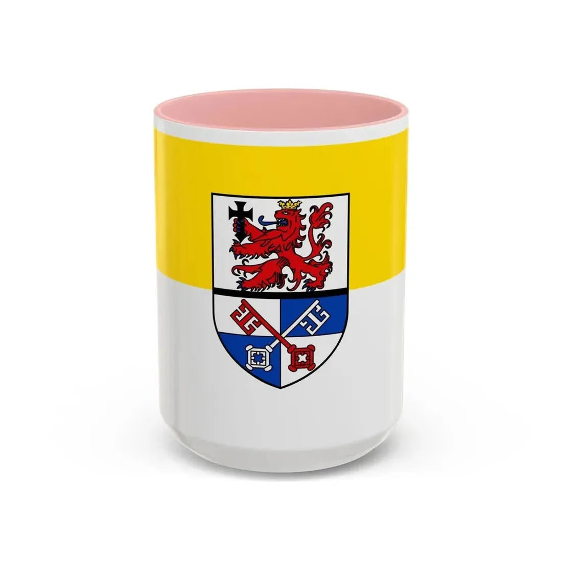 Flag of Rotenburg Germany - Accent Coffee Mug 15oz Pink - Go Mug Yourself