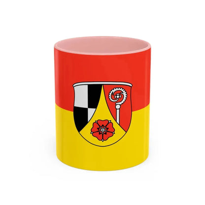 Flag of Roth Germany - Accent Coffee Mug 11oz Pink - Go Mug Yourself
