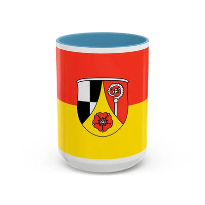 Flag of Roth Germany - Accent Coffee Mug 15oz Light Blue - Go Mug Yourself
