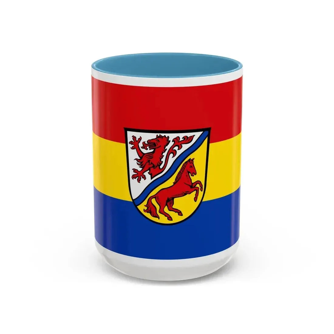 Flag of Rottal Inn Germany - Accent Coffee Mug 15oz Light Blue - Go Mug Yourself