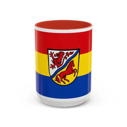 Flag of Rottal Inn Germany - Accent Coffee Mug 15oz Red - Go Mug Yourself
