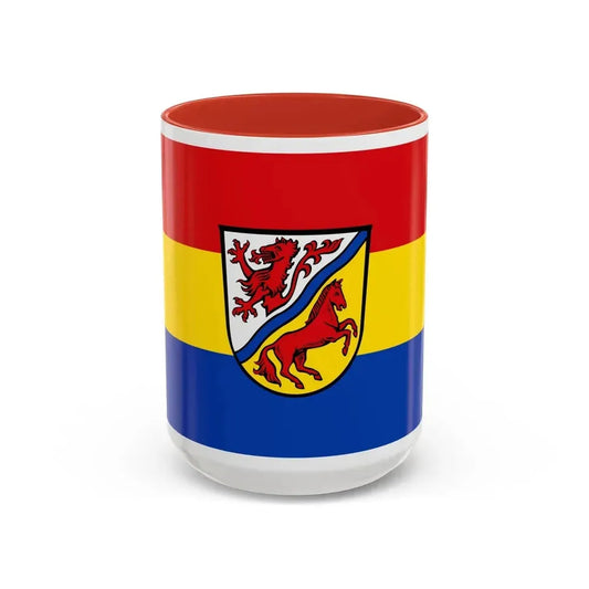 Flag of Rottal Inn Germany - Accent Coffee Mug 15oz Red - Go Mug Yourself