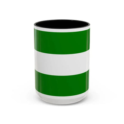 Flag of Rotterdam the second city of The Netherlands - Accent Coffee Mug 15oz Black - Go Mug Yourself
