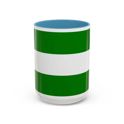 Flag of Rotterdam the second city of The Netherlands - Accent Coffee Mug 15oz Light Blue - Go Mug Yourself