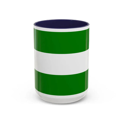 Flag of Rotterdam the second city of The Netherlands - Accent Coffee Mug 15oz Navy - Go Mug Yourself