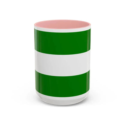 Flag of Rotterdam the second city of The Netherlands - Accent Coffee Mug 15oz Pink - Go Mug Yourself