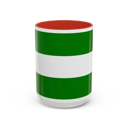 Flag of Rotterdam the second city of The Netherlands - Accent Coffee Mug 15oz Red - Go Mug Yourself