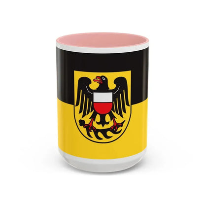 Flag of Rottweil Germany - Accent Coffee Mug 15oz Pink - Go Mug Yourself