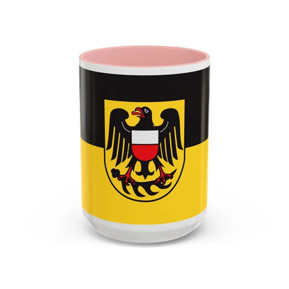 Flag of Rottweil Germany - Accent Coffee Mug 15oz Pink - Go Mug Yourself