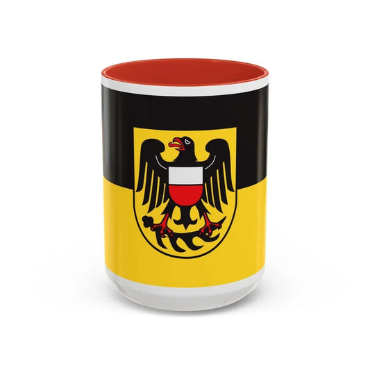 Flag of Rottweil Germany - Accent Coffee Mug 15oz Red - Go Mug Yourself