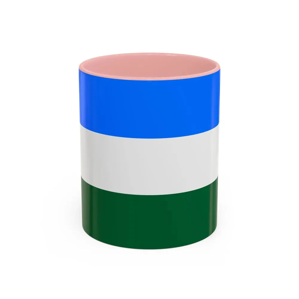 Flag of Rovigo Italy - Accent Coffee Mug 11oz Pink - Go Mug Yourself