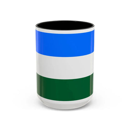 Flag of Rovigo Italy - Accent Coffee Mug 15oz Black - Go Mug Yourself