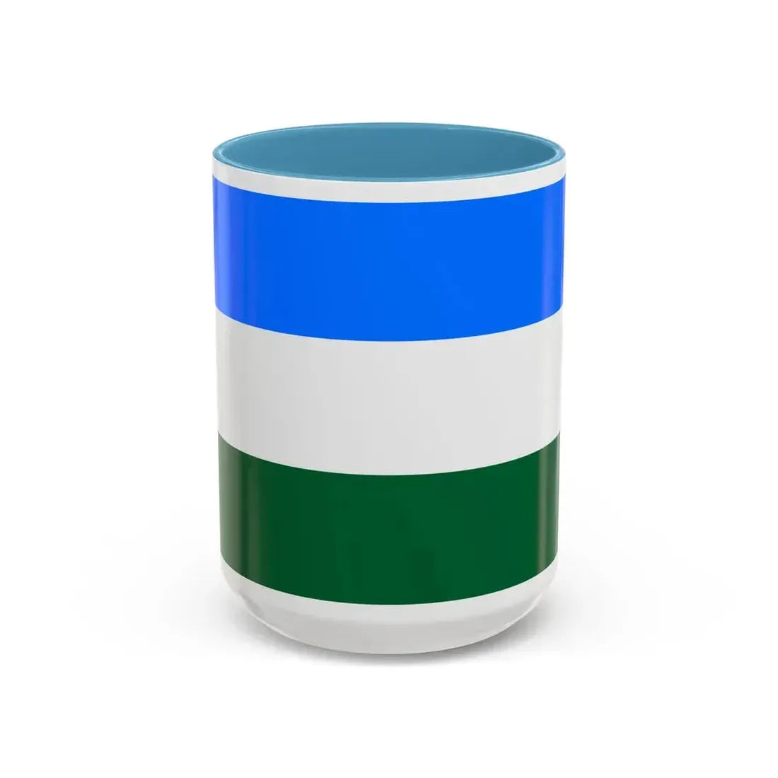 Flag of Rovigo Italy - Accent Coffee Mug 15oz Light Blue - Go Mug Yourself