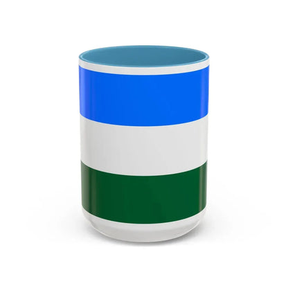 Flag of Rovigo Italy - Accent Coffee Mug 15oz Light Blue - Go Mug Yourself