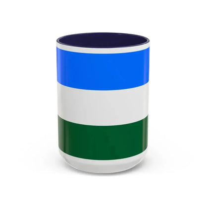 Flag of Rovigo Italy - Accent Coffee Mug 15oz Navy - Go Mug Yourself