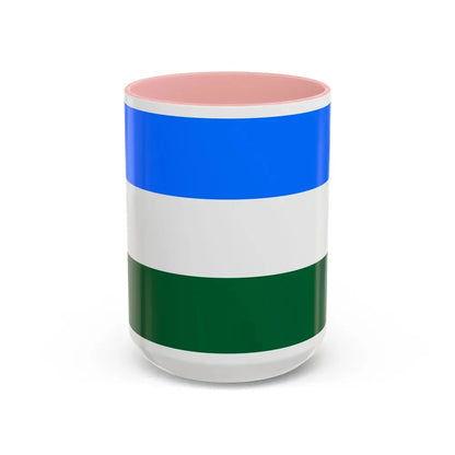 Flag of Rovigo Italy - Accent Coffee Mug 15oz Pink - Go Mug Yourself