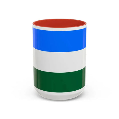 Flag of Rovigo Italy - Accent Coffee Mug 15oz Red - Go Mug Yourself
