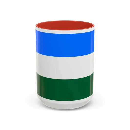 Flag of Rovigo Italy - Accent Coffee Mug 15oz Red - Go Mug Yourself