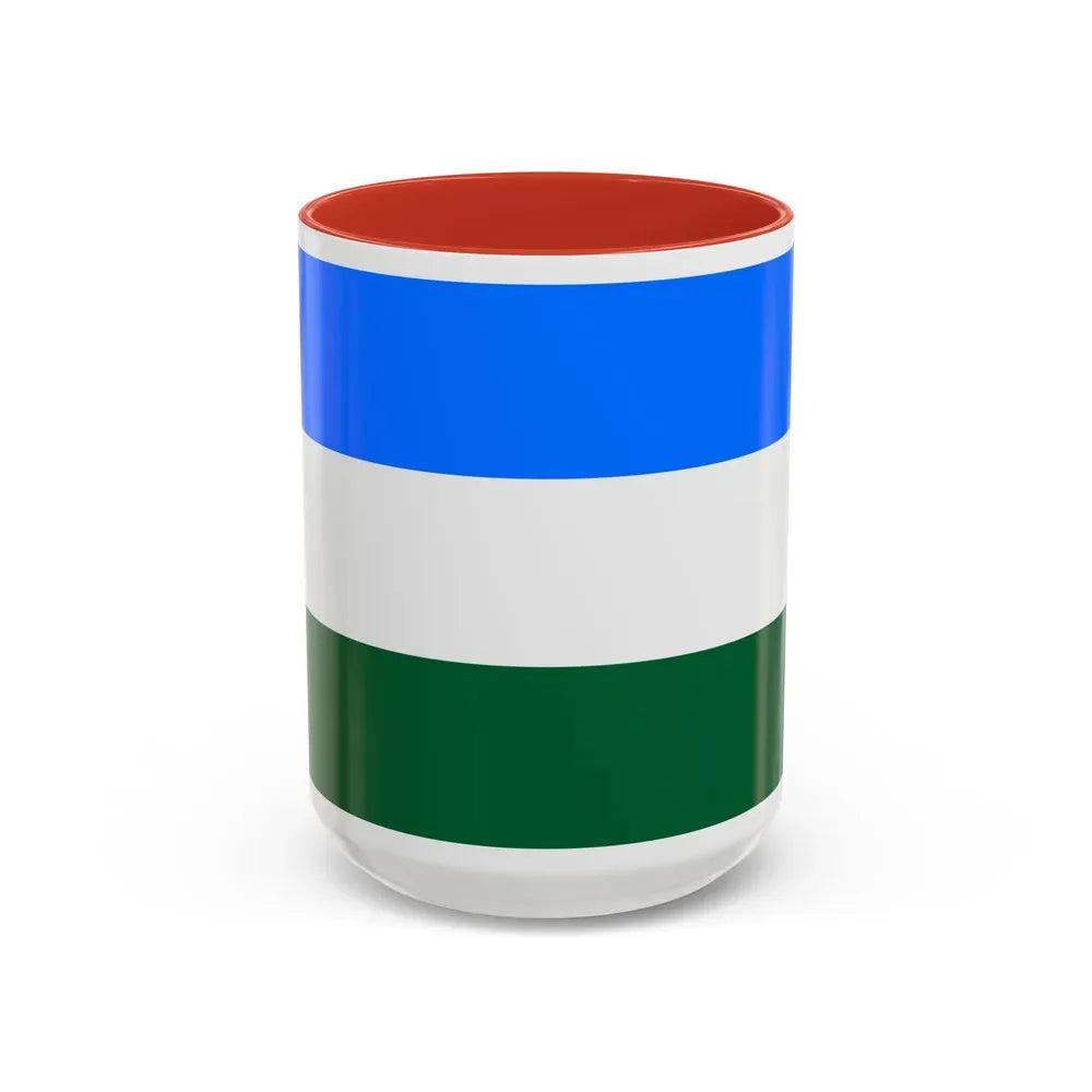 Flag of Rovigo Italy - Accent Coffee Mug 15oz Red - Go Mug Yourself