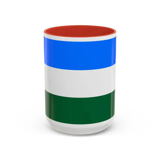 Flag of Rovigo Italy - Accent Coffee Mug 15oz Red - Go Mug Yourself