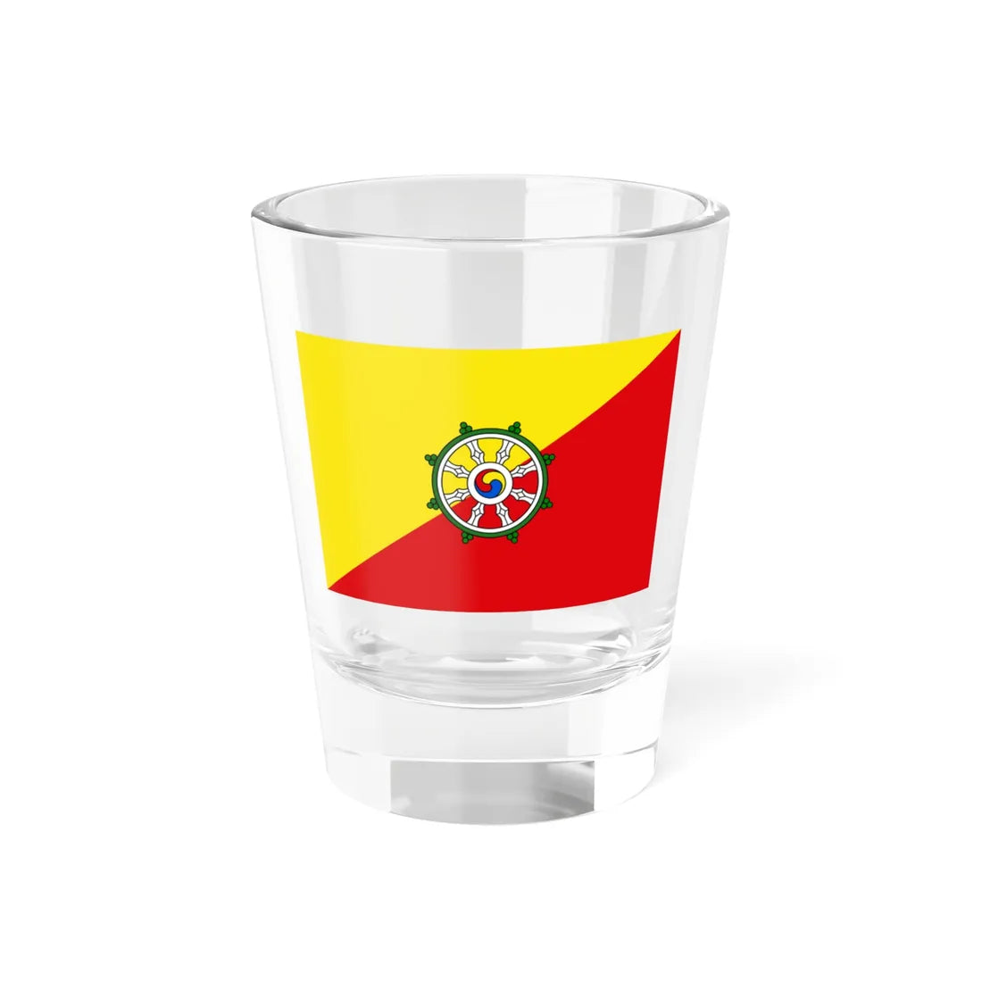 Flag of Royal Bodyguard of Bhutan (Bhutan) Shot Glass 1.5oz 1.5oz - Go Mug Yourself
